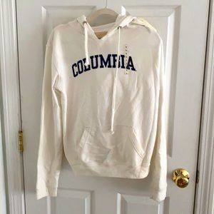 NWT Columbia University Sweatshirt Hoodie L white